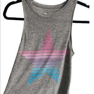 CHASER: Grey soft star print tank top